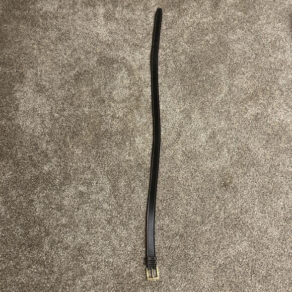 Trafalgar Belt Men’s Black Size 40 Handcrafted Calfskin Gold Buckle stitched - Picture 1 of 5